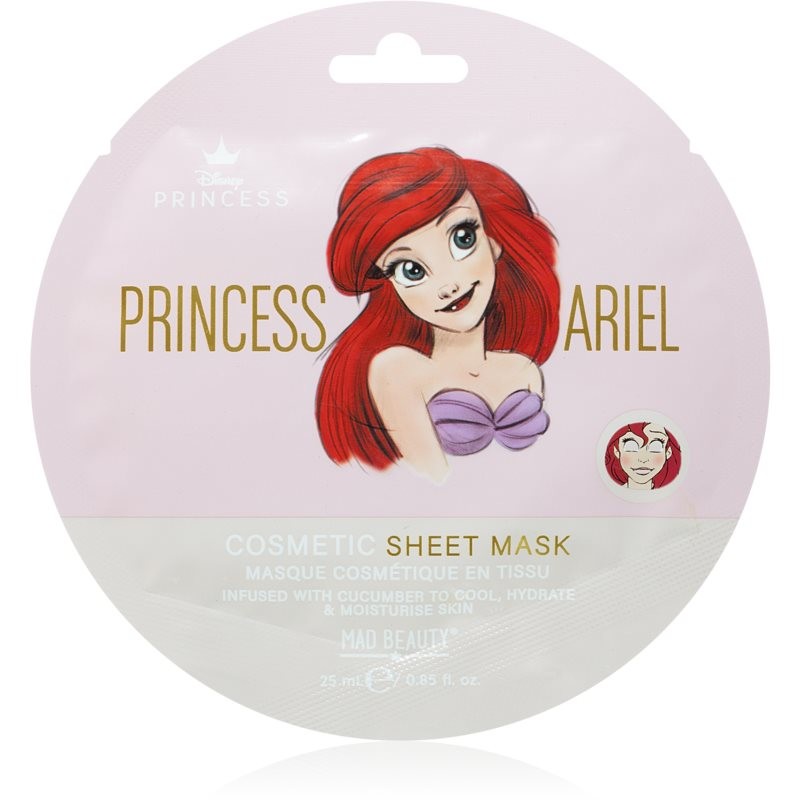 Mad Beauty Disney Princess Ariel moisturising face sheet mask with soothing effects 25 ml