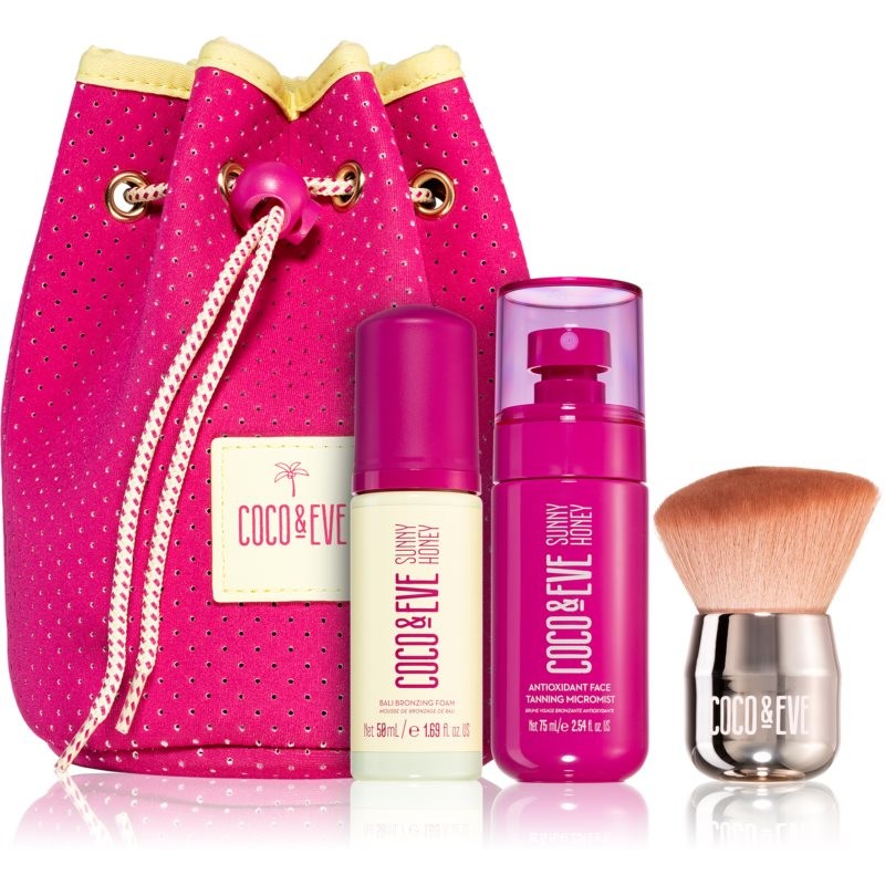 Coco & Eve Sunny Honey Tan Masters Kit travel set (with self-tanning effect)