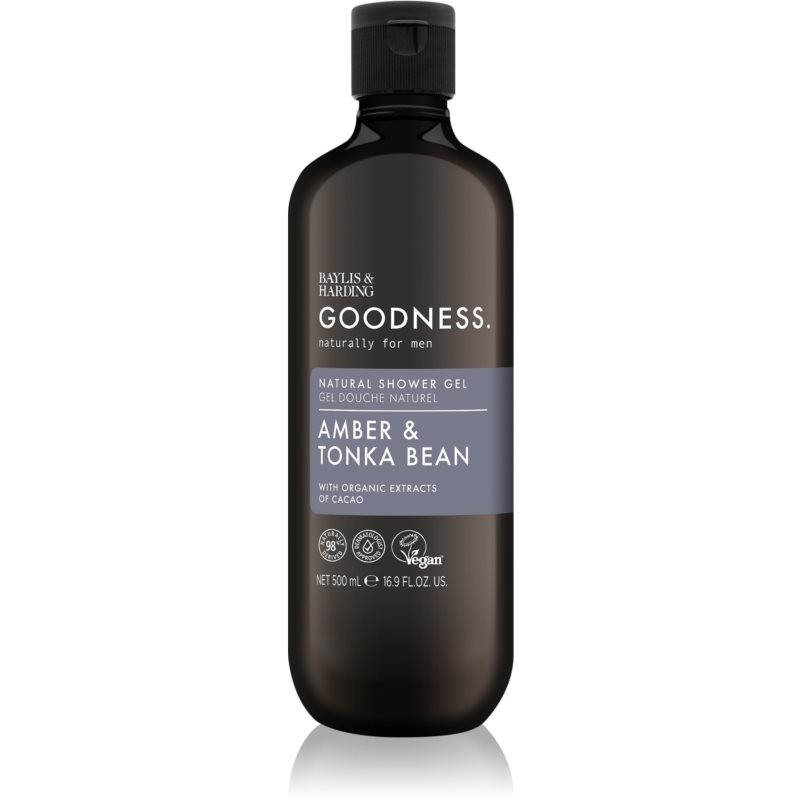 Baylis & Harding Goodness Amber & Tonka Bean shower gel for men 500 ml