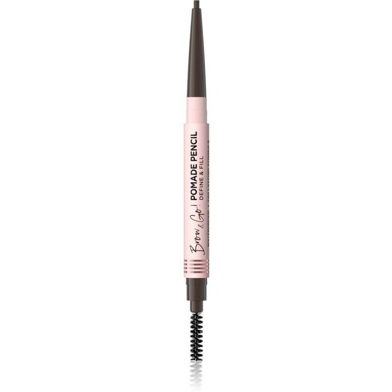 Eveline Cosmetics Brow & Go! waterproof brow pencil with 2 in 1 brush shade Dark Brown 4 g