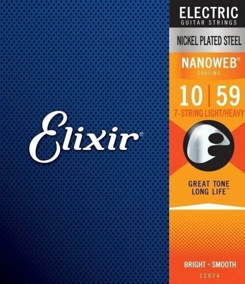 Elixir 12074 Nanoweb Light-Heavy 7 String
