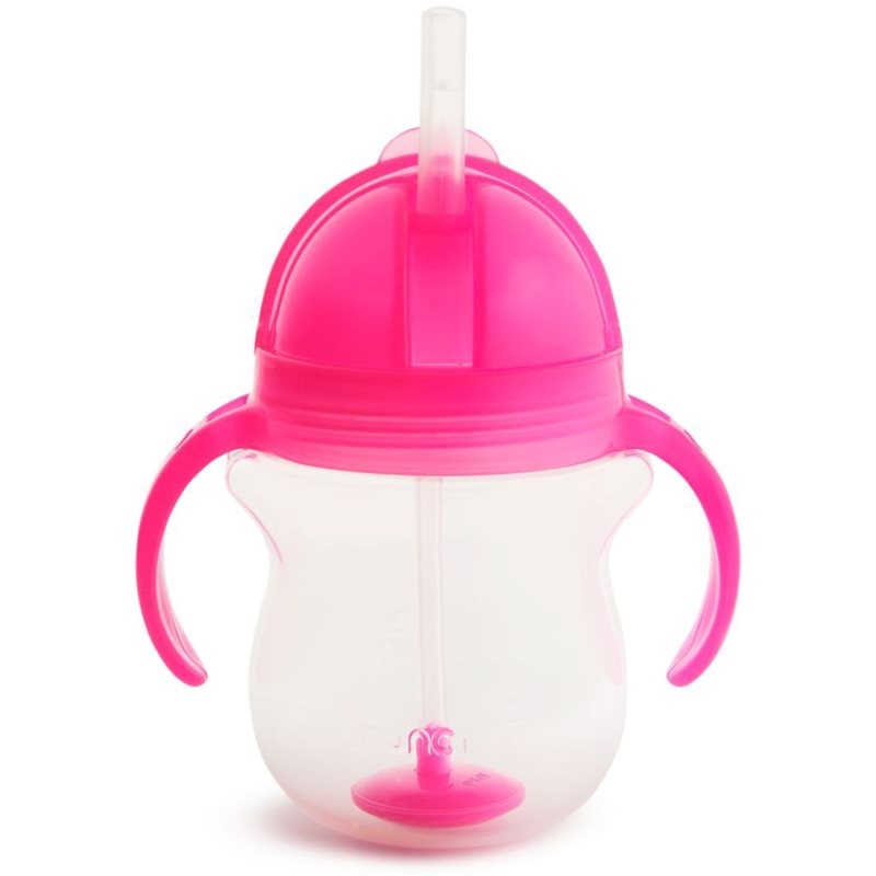 Munchkin Click Lock™ Tip & Sip cup with straw Pink 6 m+ 207 ml