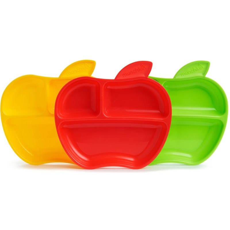Munchkin Apple divided plate 6 m+ 3 pc