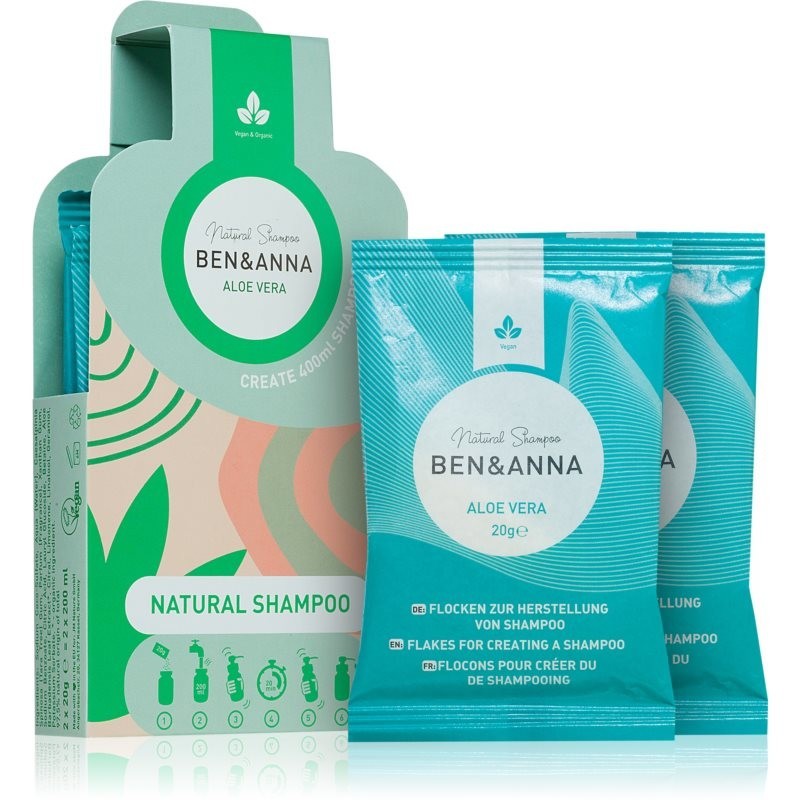 BEN&ANNA Natural Shampoo Aloe Vera 2x20 g