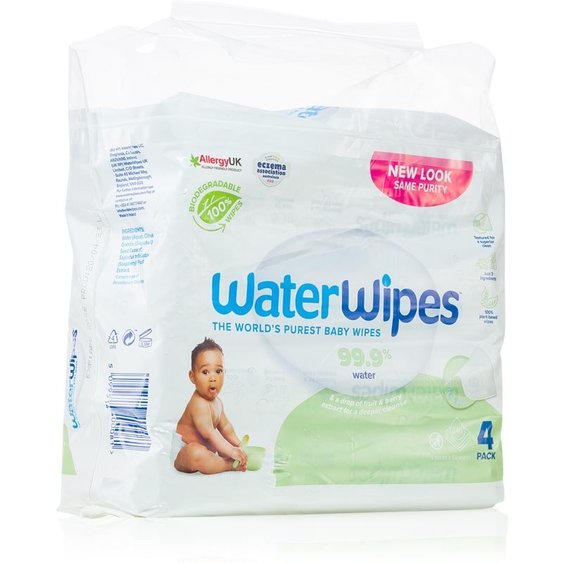 Water Wipes Baby Wipes Soapberry 4 Pack gentle wet wipes for babies 4x60 pc