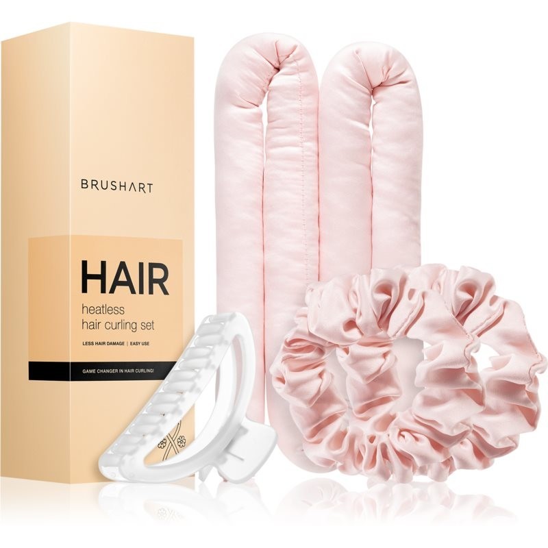 BrushArt Hair Heatless hair curling set hair curling kit pink