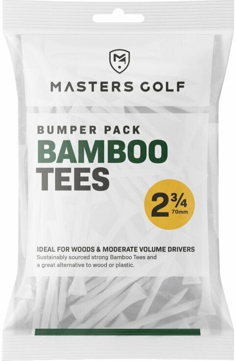 Masters Golf Bamboo Tees 2 3/4 Bumpa Bag White Bag 110pcs