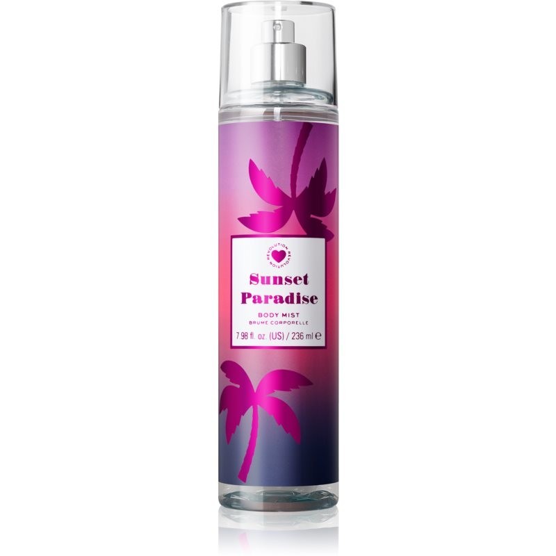 I Heart Revolution Body Mist Tropical Paradise scented body spray for women 236 ml