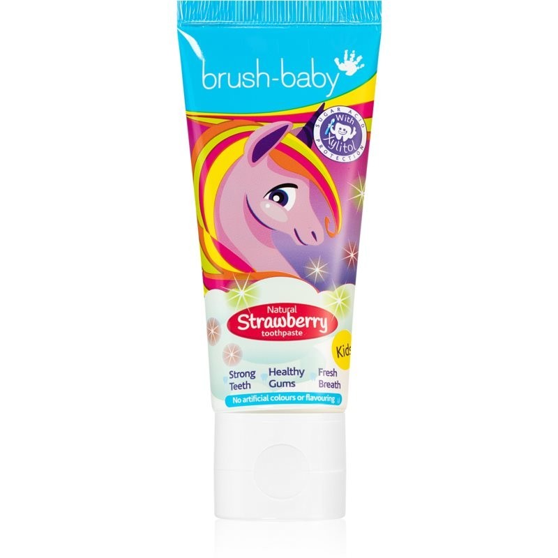 Brush Baby Natural Strawberry toothpaste for children with strawberry flavour from 3 years old 50 ml