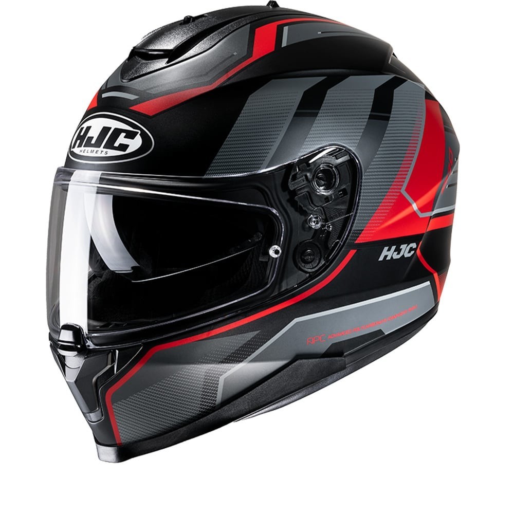 HJC C70 Nian Black Red Mc1Sf Full Face Helmet XS