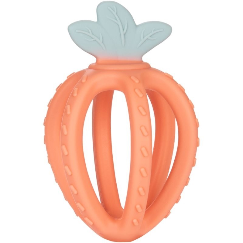 canpol babies Silicone Sensory Teether Strawberry Orange chew toy Orange 3m+ 1 pc