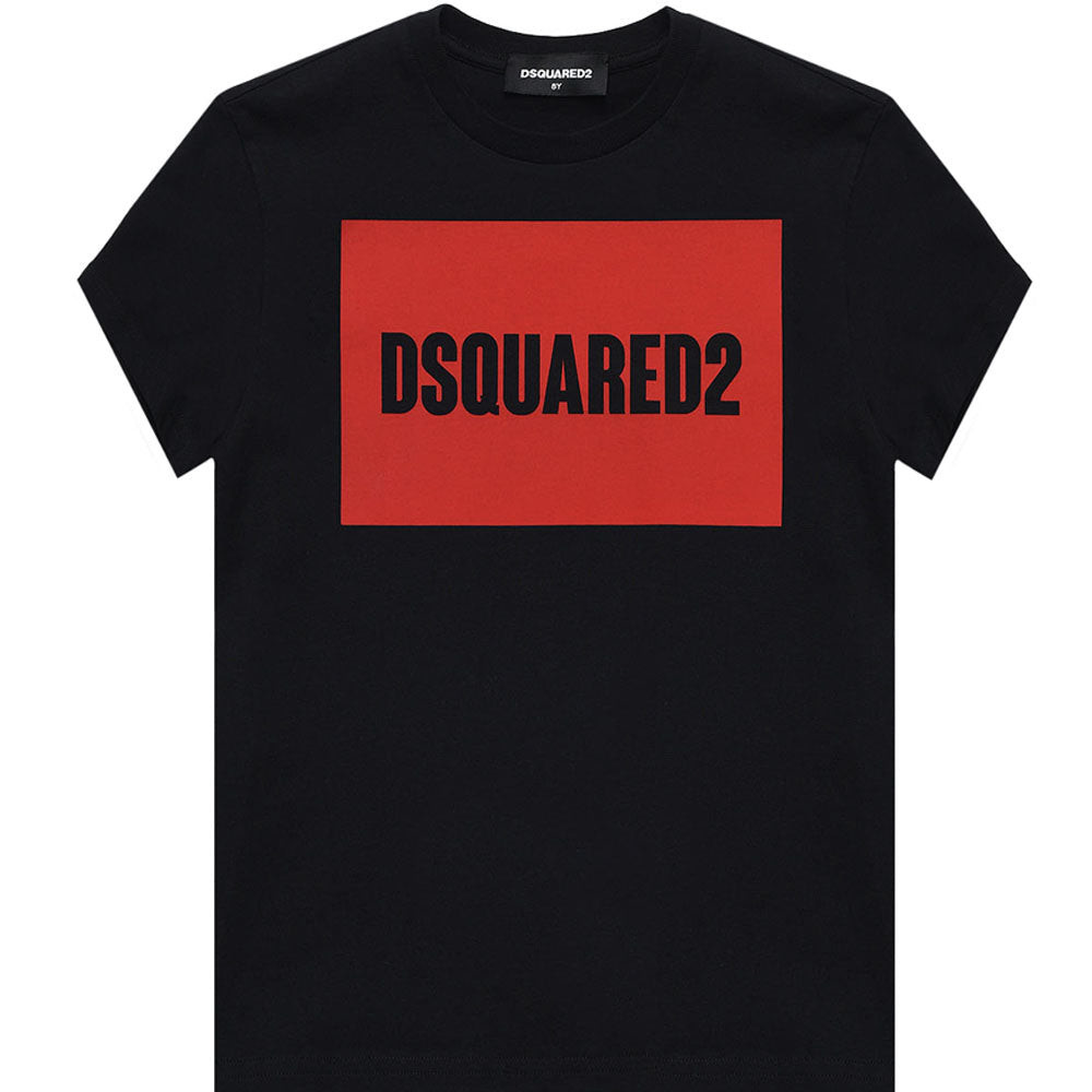 Dsquared2 Boys Logo Print T-shirt Black 6Y