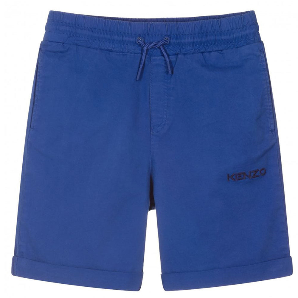 Kenzo Boys Cotton Shorts Blue 4Y