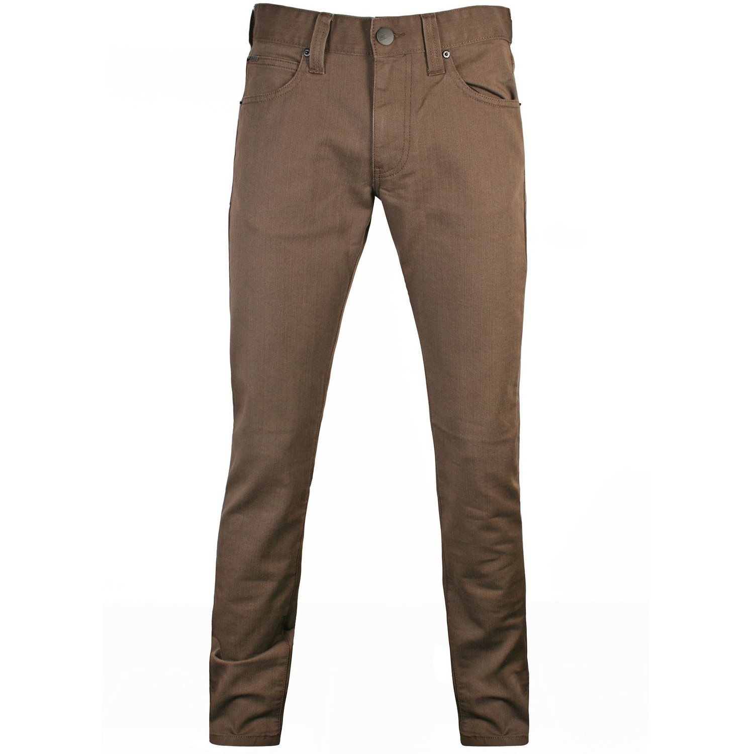 Armani Collezioni Men's Slim Fit J06 Jeans Brown 30 32