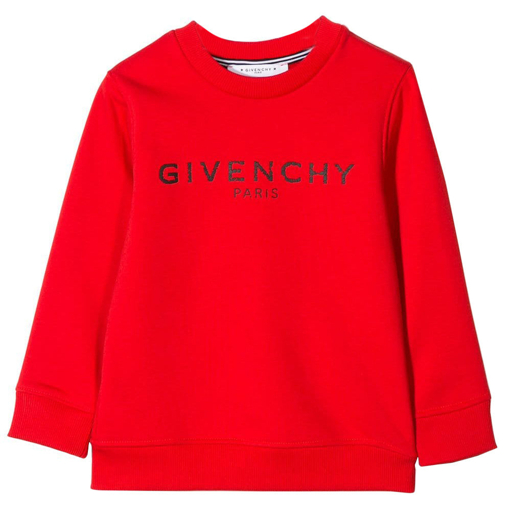 Givenchy Unisex Kids Logo Print Sweater Red 12Y