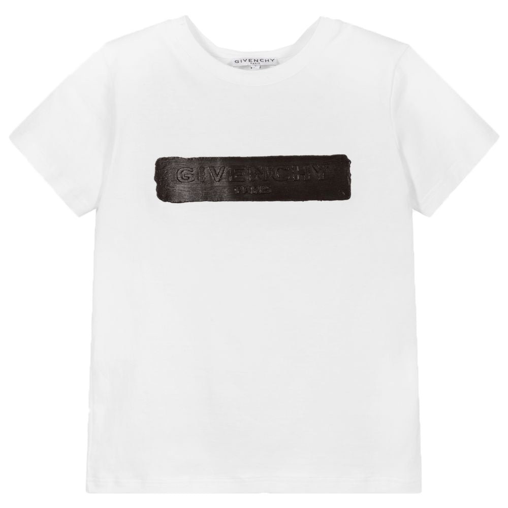 Givenchy Boys Paint Logo T-shirt White 14Y