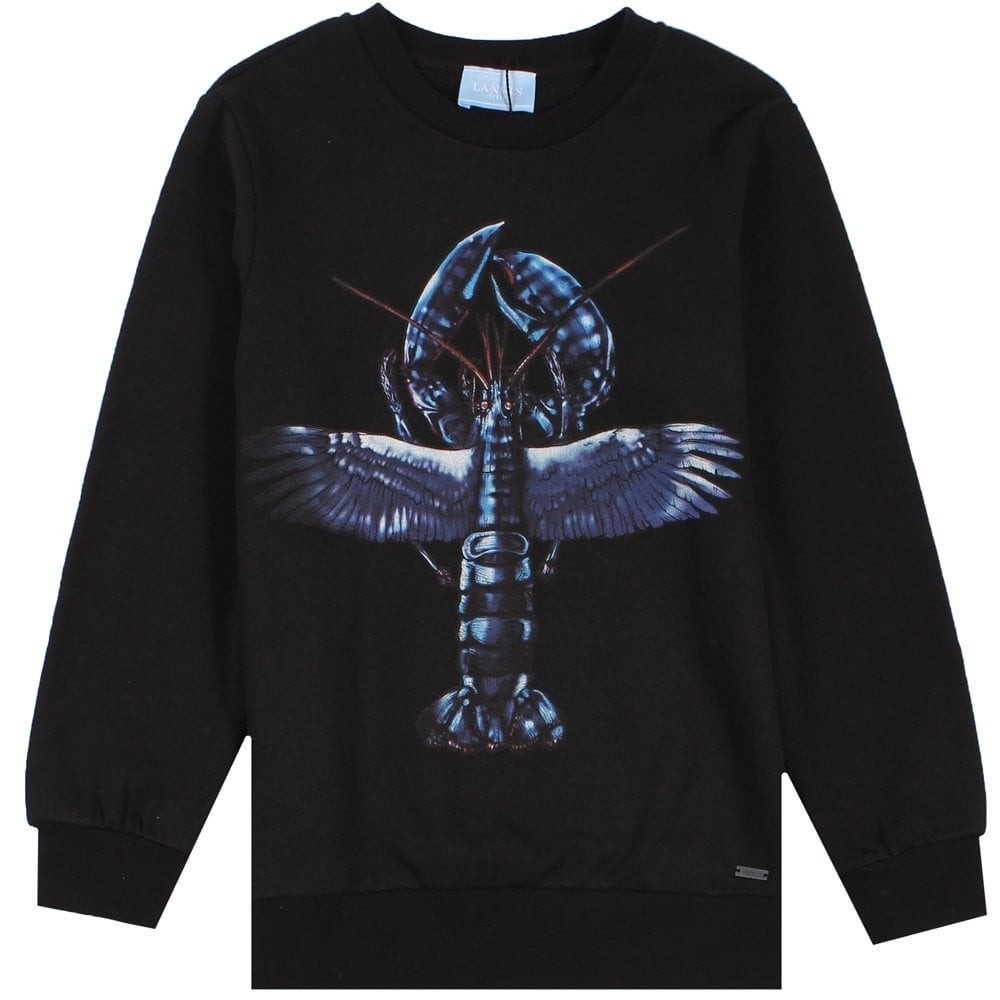 Lanvin Boys Lobster Print Sweatshirt Black 10Y
