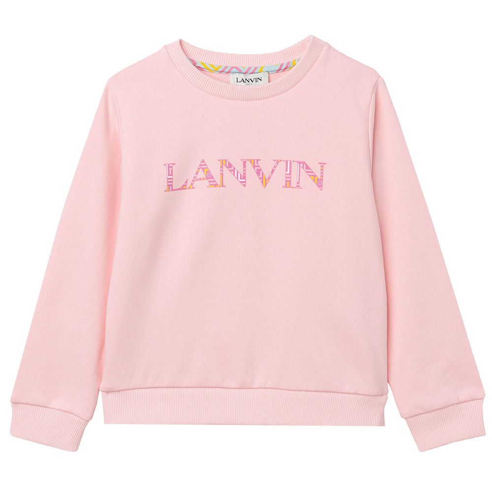 Lanvin Girls Logo Sweatshirt Pink 8Y
