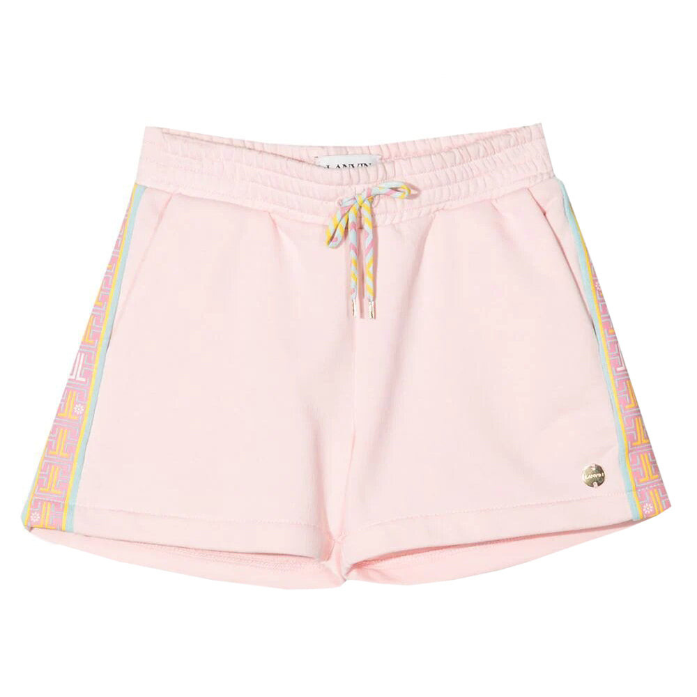 Lanvin Girls Side Stripe Sweat Shorts Pink 6Y