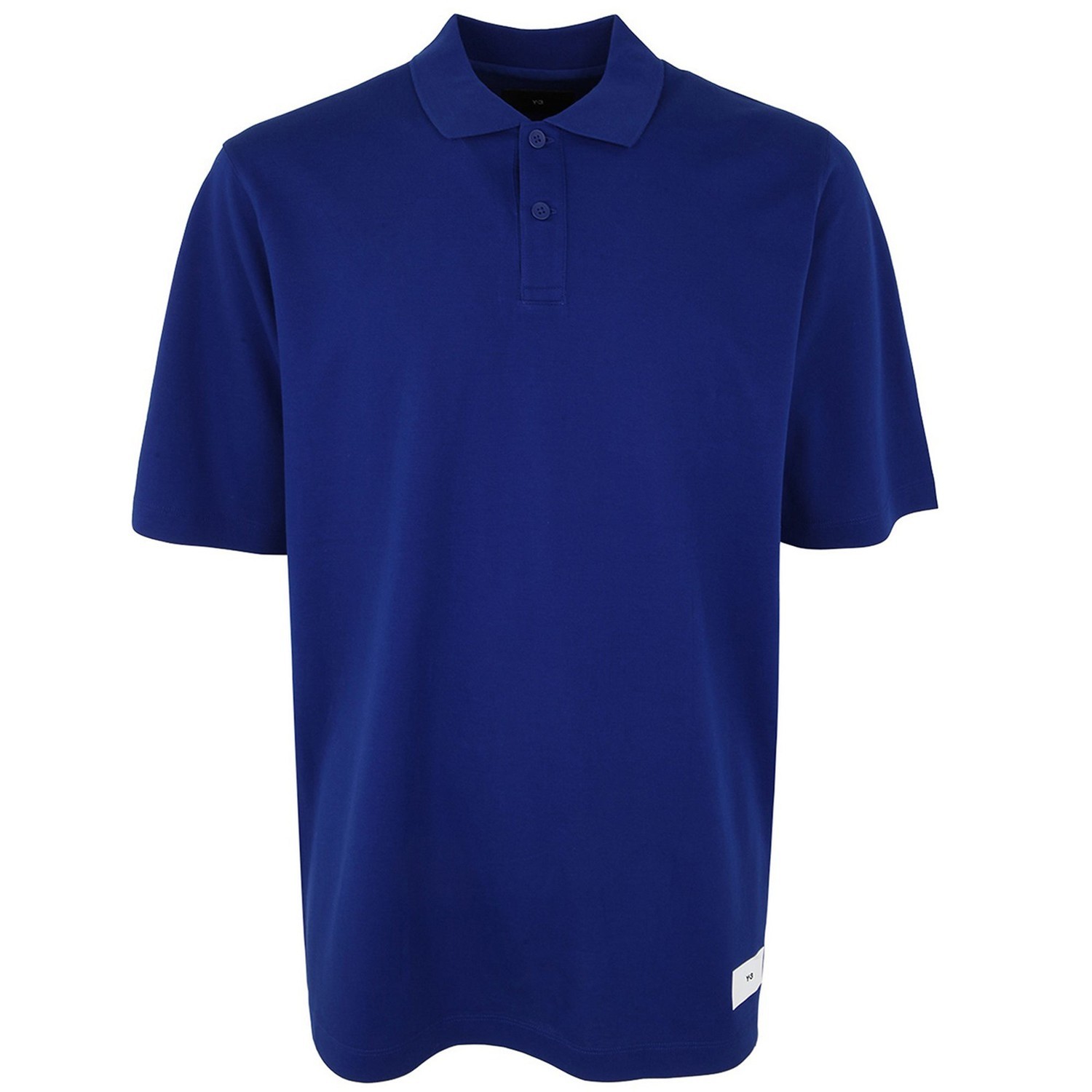 Y-3 Unisex Short Sleeve Polo Shirt Blue XS