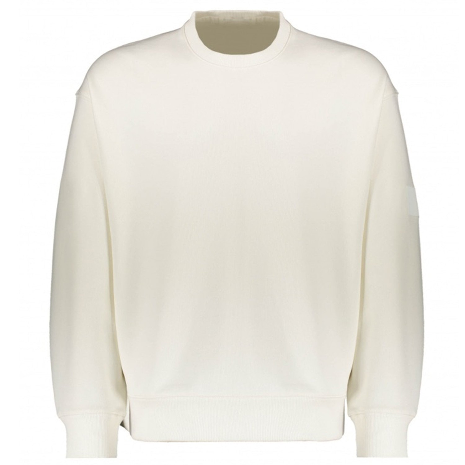 Y-3 Mens Organic Cotton Terry Crew Sweater White XS