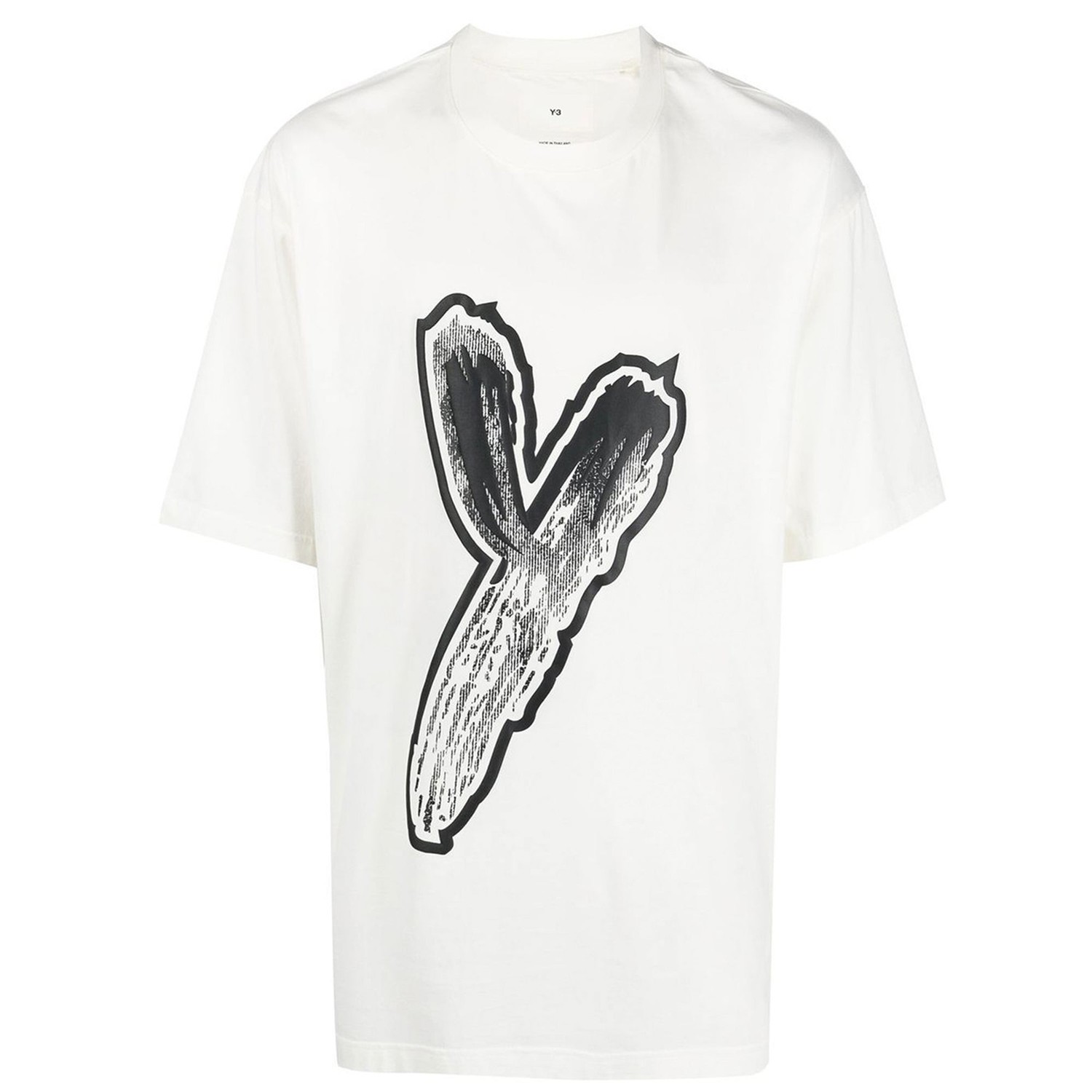 Y-3 Mens Graphic Logo T-shirt White XS