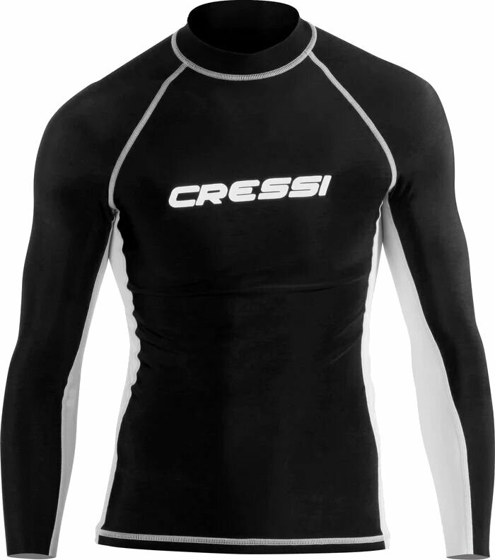 Cressi Wetsuit Rash Guard Man Long Sleeve Black/White L