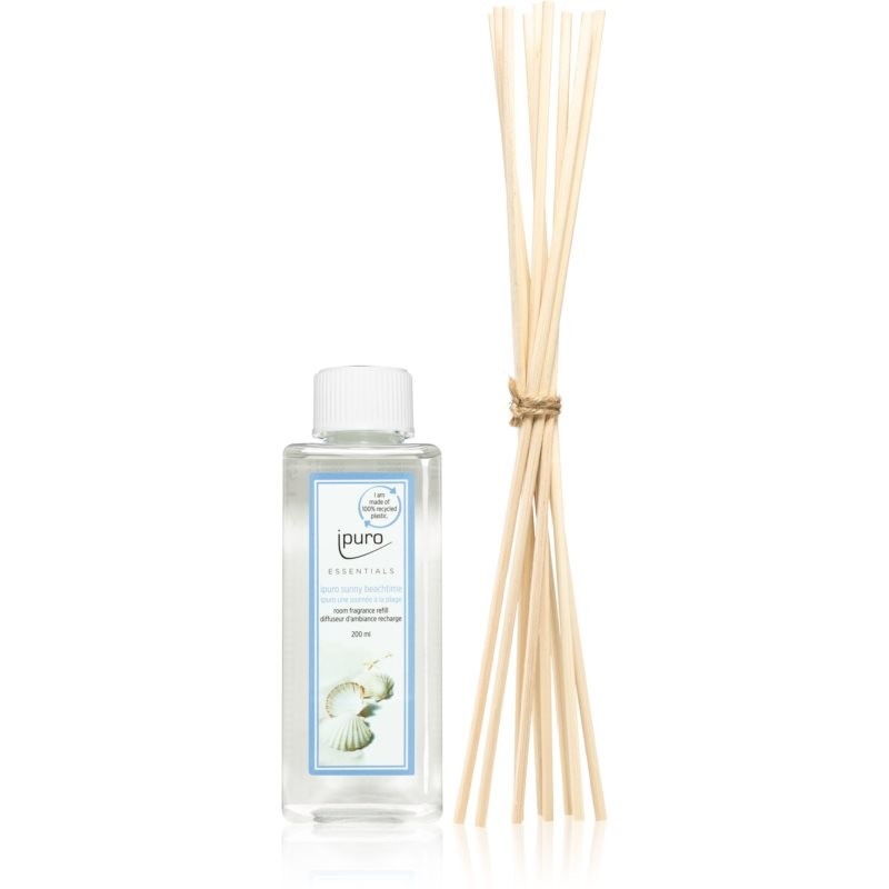 ipuro Essentials Sunny Beachtime refill for aroma diffusers + spare sticks for the aroma diffuser 200 ml