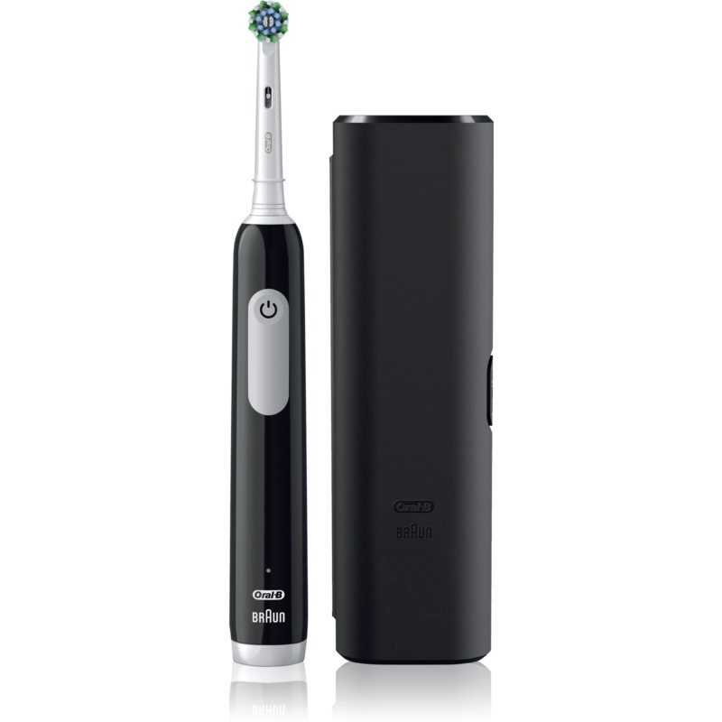 Oral B Pro Series 1 electric toothbrush with bag Black 1 pc