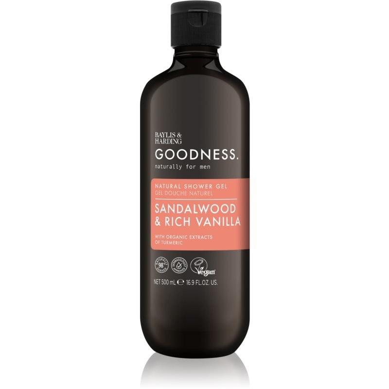 Baylis & Harding Goodness Sandalwood & Rich Vanilla shower gel for men 500 ml