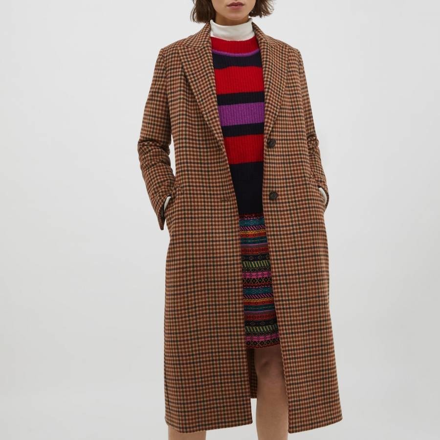 Multi Studioso Checked Wool Coat