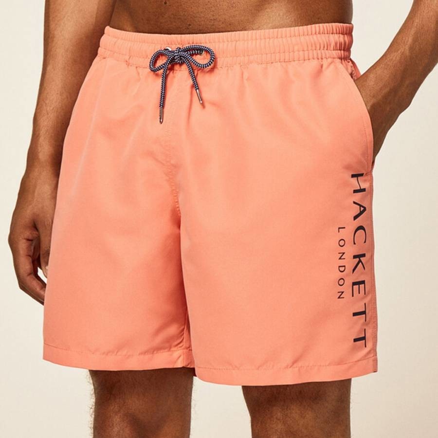 Coral Side Logo Swimming Trunks