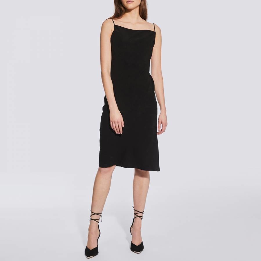 Black Morphea Strappy Midi Dress