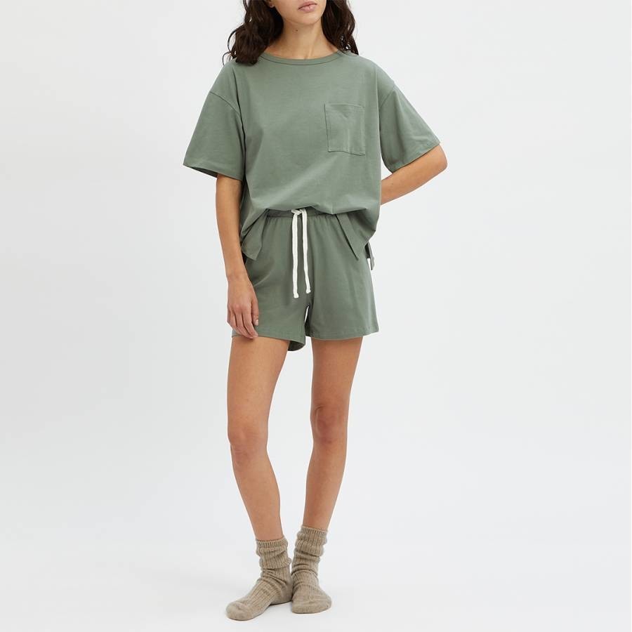 Sage Cotton Pyjama Short Set