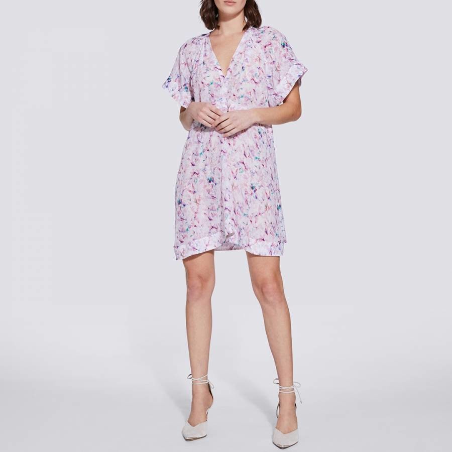 Light Pink Bago Floral Mini Dress