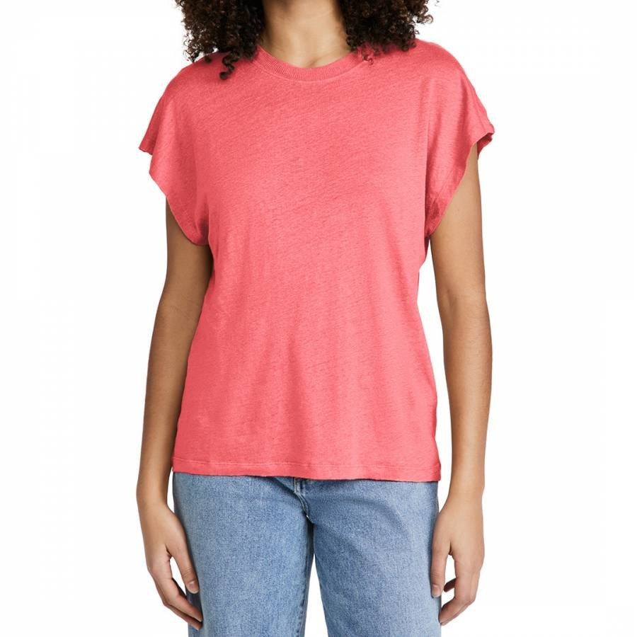 Coral Harmon Linen T-Shirt