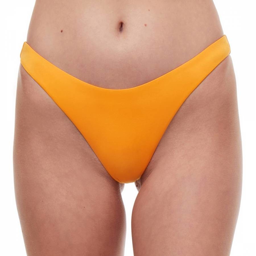 Orange Luma Summer Sunrise Side Tab Sexy Bikini Bottom