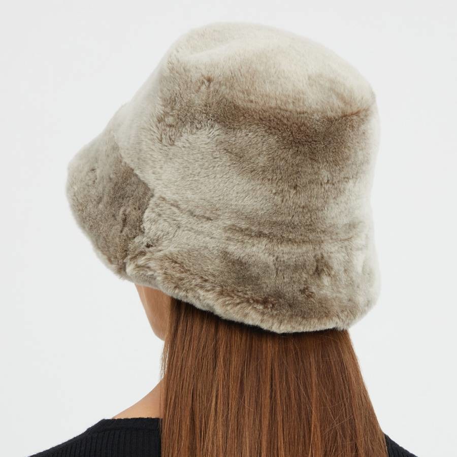 Butterscotch Shearling Bucket Hat