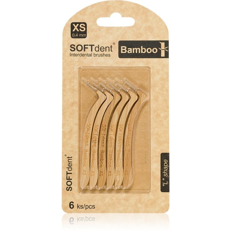 SOFTdent Bamboo Interdental Brushes interdental brushes from bamboo 0,6 mm 6 pc
