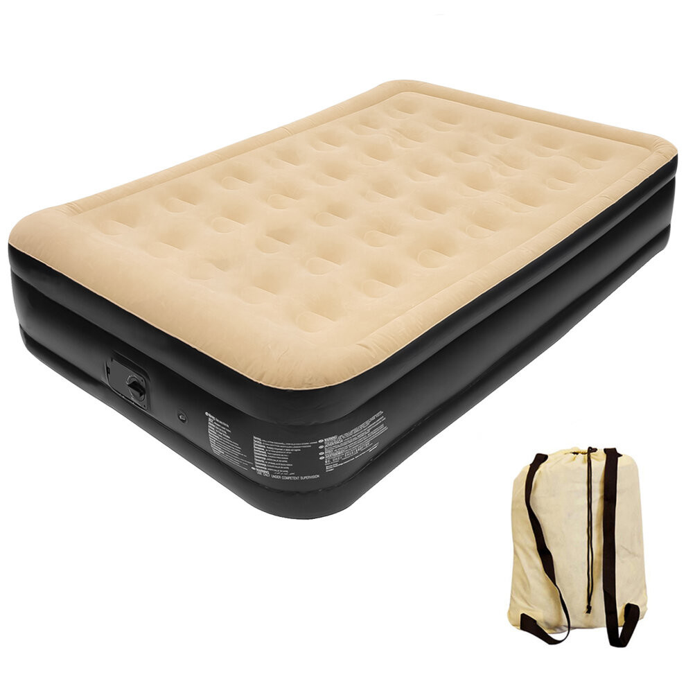 Inflatable High Raised Queen Sized Air Bed Mattress Built in Pump Guest Bed