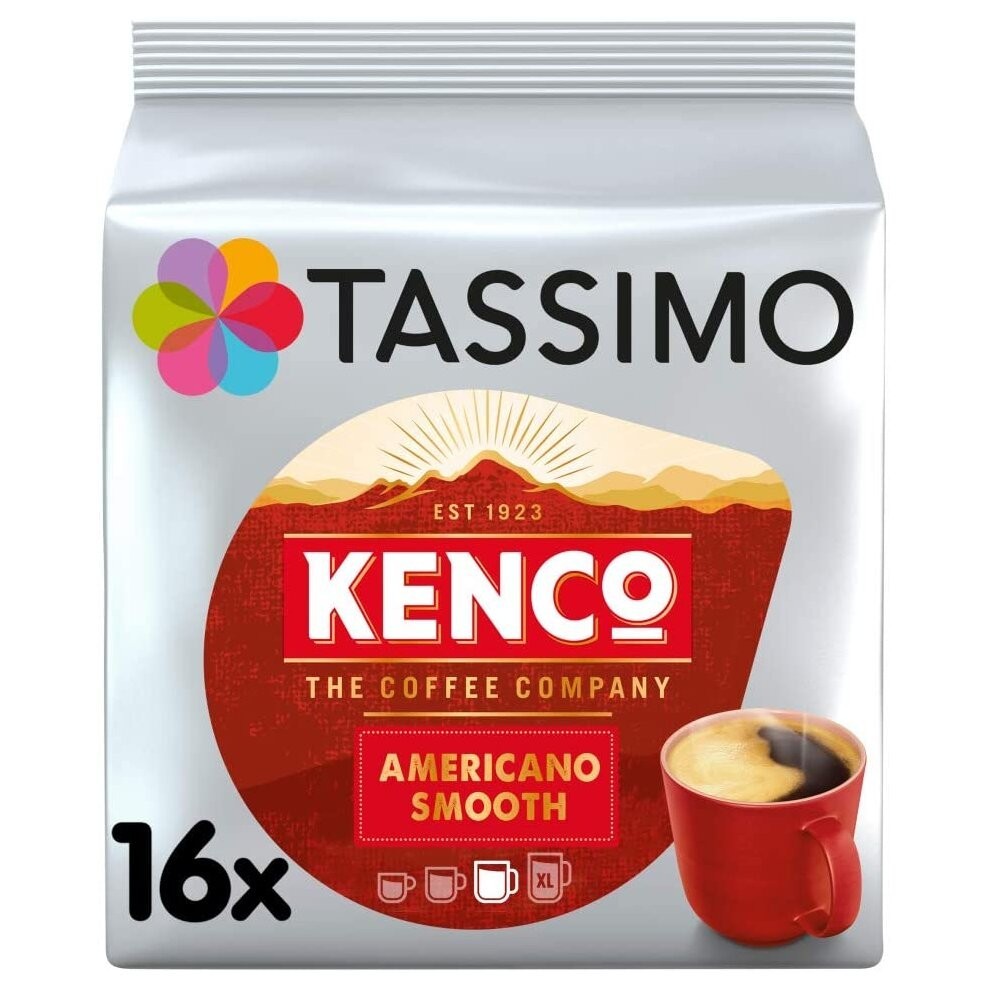 Tassimo Kenco Americano Smooth Coffee Pods (Pack of 5, Total 80 pods)