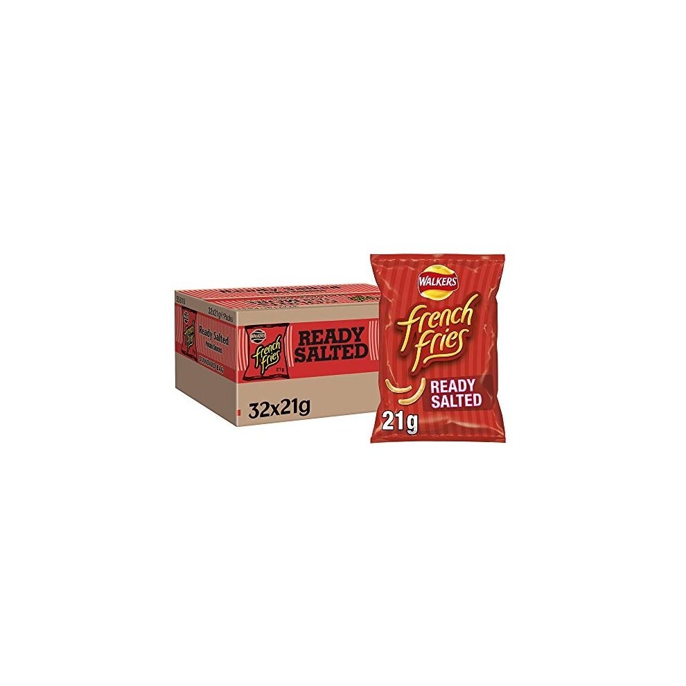 Walkers French Fries Ready Salted Snacks, 21g (Case of 32)