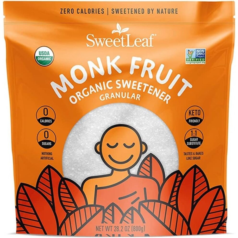 SweetLeaf Organic Monk Fruit 800g Granular Bag