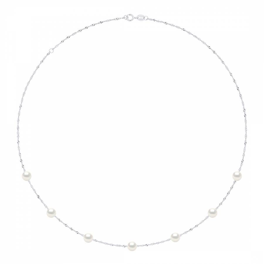 White Real Cultured Freshwater Pearl Necklace