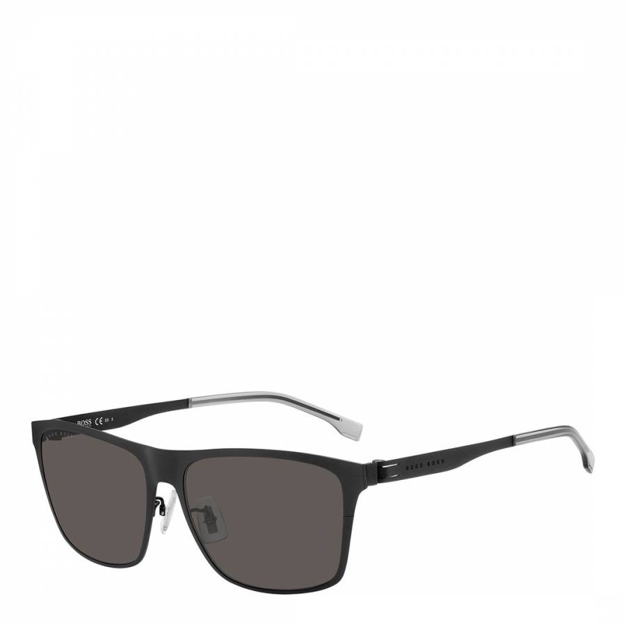 Matte Black Square Sunglasses