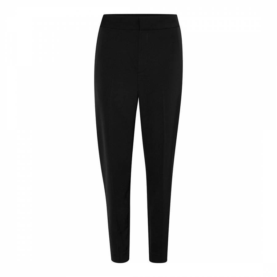 Black Wilma Straight Trousers