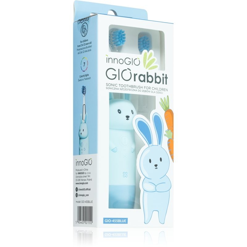 innoGIO GIORabbit Sonic Toothbrush sonic toothbrush for children Blue 1 pc