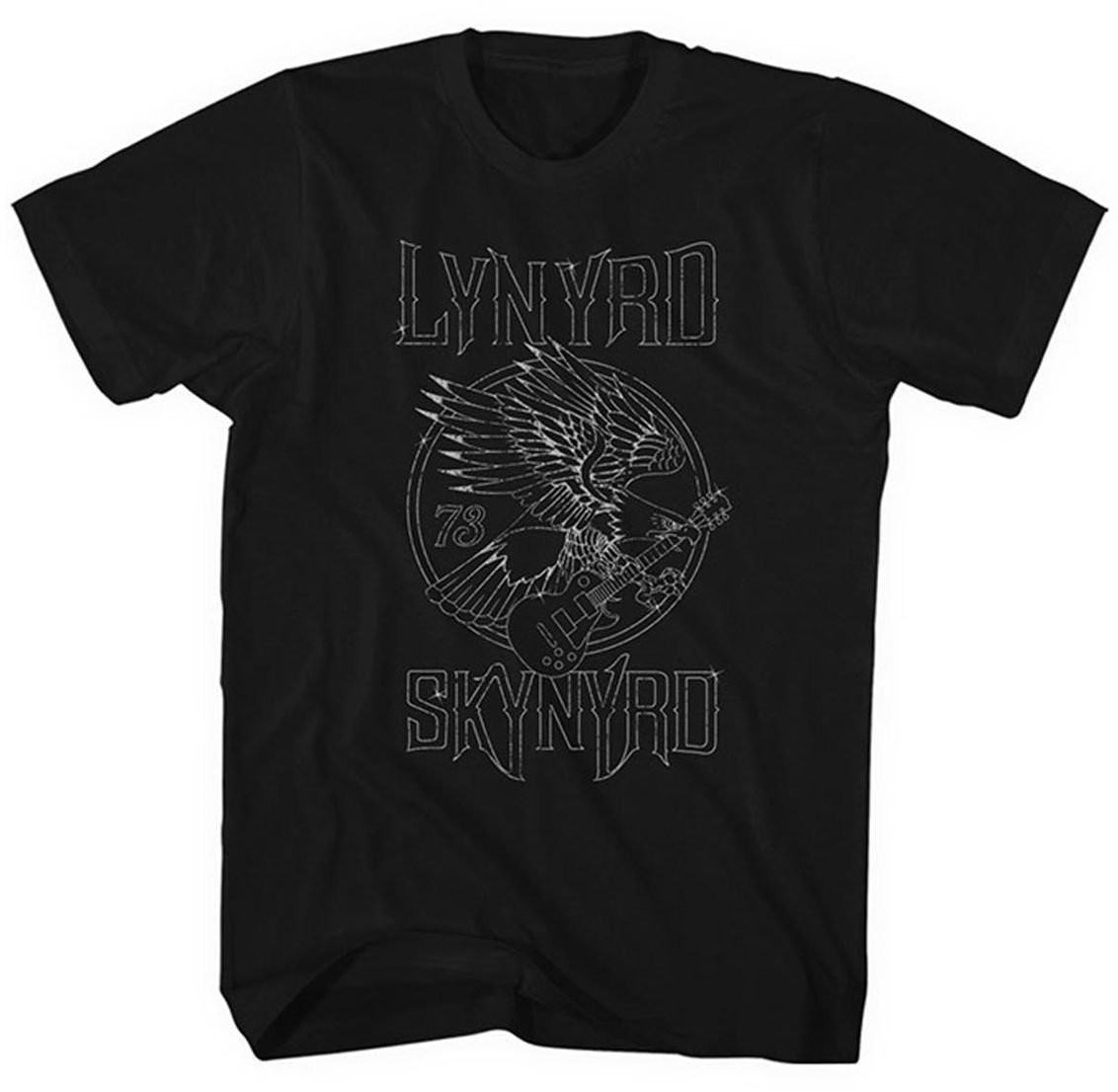 Lynyrd Skynyrd T-Shirt Eagle Guitar 73 Black L