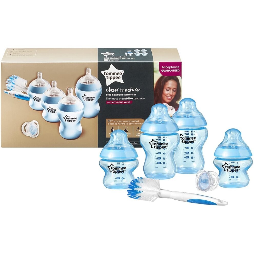 6pk Tommee Tippee Closer to Nature Newborn Starter Kit Baby Bottles