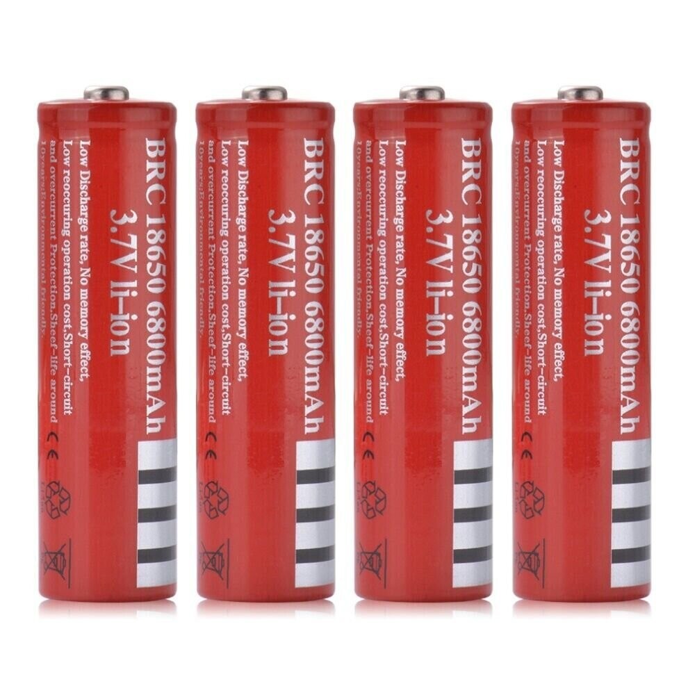 (2redbatr) Genuine 18650 3.7V 6800mAh Rechargeable Li-ion Battery Batteries BC898 FREE UK POST UK SELLER